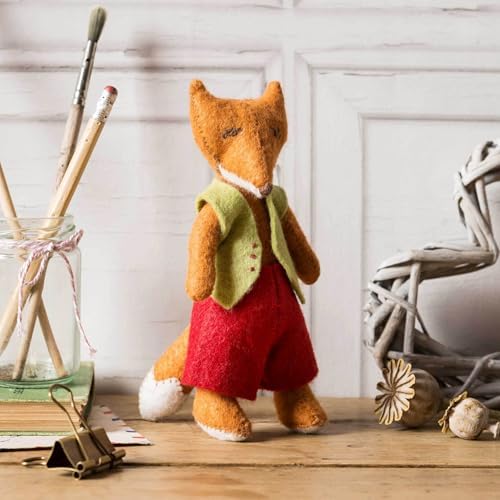 Wizardi Beginner Felt Craft Kit for Adults - Fergus Fox. Animal Felting Kit 13cm. Felting Tools. Wool Felting Supplies. Wool Felt. FEFOX1F Corinne Lapierre by Wizardi