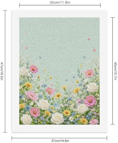 Paint by Numbers Kit for Adults Beginner Art Decor Mint Garden Floral - Image 2