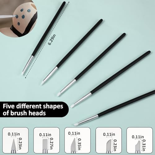 15 Pcs Silicone Sculpting Tools, Silicone Clay Sculpting Tools, Pottery Tools, Modeling Dotting Tools, Clay Shaping Modeling Wipe Out Tools, Embossing Tool for DIY Handicraft - Image 3