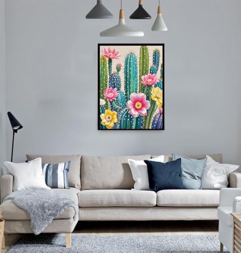 ACIOPPL Paint by Numbers for Adults Beginner Cactus Succulents 16 x 20 Inch - Image 3