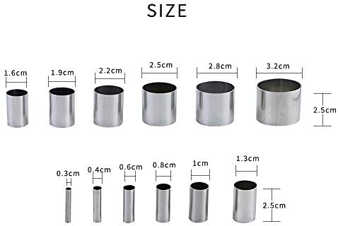 Fireboomoon 12 PCS Hole Hollow Punch Cutter Set with Storage Case,Stainless Steel Round Circle Ring Clay Cutters Ceramics Dotting Baking Indentation Mold Tools for Polymer Clay Pottery Handmade Craft - Image 2
