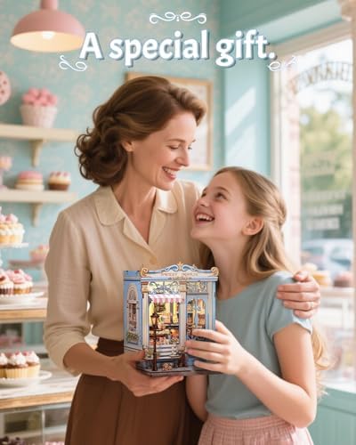 CUTEBEE Book Nook Kit DIY Miniature House Bakery Patisserie Dollhouse Kit - Image 6