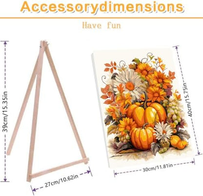 Meothan Framed Paint by Numbers Kits for Adults 12x16in with Wooden Easel - Image 2