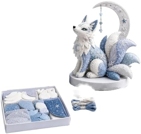 Arctic Winter Guardians DIY Patchwork Kit - 3D Felt Animal Sewing Kit - DIY Patchwork Animal Kit for Beginners, Handmade Felt Craft Kit for Home Decor & Creative Gift (blue1) by Unknown