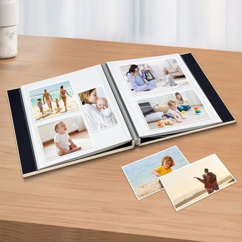 Large Photo Album Scrapbook, Holds 4x6, 8x10 Pictures, Self-Adhesive Pages for Baby, Wedding, Travel & Family Memories, Includes Metallic Pen & Scraper, DIY Memory Book for Gifts 13"x12.8" 60 Pages - Image 2