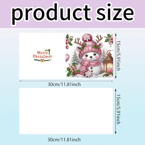 6pcs DIY Diamond Art Christmas Cards Kit with Envelopes & Tools-Diamond Dot Greeting Cards,Xmas 5D Rhinestones Painting for Adults,DIY Craft Family Friend Xmas Gifts(Xmas Snowman Santa Claus) - Image 4