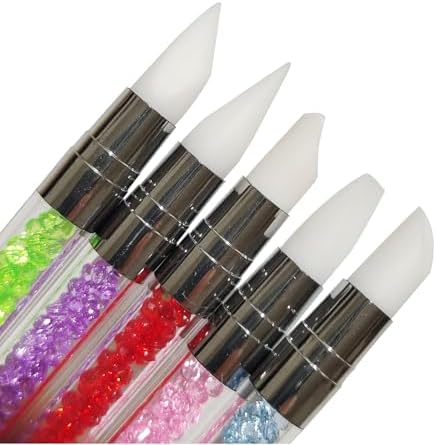 Nail Art Silicone Sculpting Pen and Dotting Pen Dual-ended Pen Kit 5 Pcs for Nail Salon or Home Nail design - Image 4