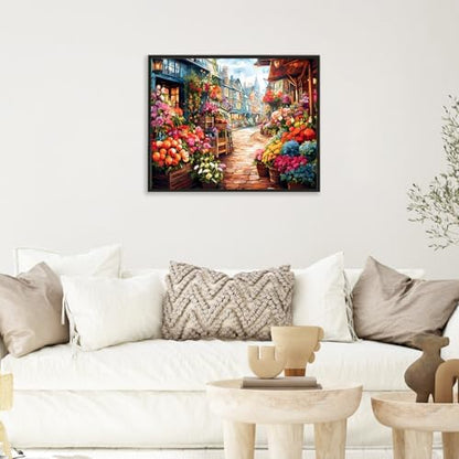 Paint by Numbers Kit for Adults, Flowers Street Number Painting Canvas Kit - Image 6