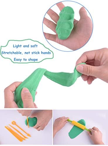 Ecurfu Air Dry Clay 24 Colors, DIY Modeling Clay with Tools, Toy Gifts for Kids - Image 3