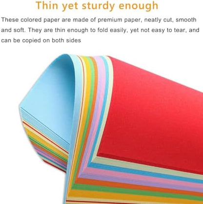 A4 Origami Paper Light Blue 100 Sheets, 8.27×11.7 inch Double Sided Color Easy Fold Big Origami Paper A4 Colored Copy Paper Thin 70gsm for Beginners, DIY handwork Art and Craft Projects (210 x 297 mm) - Image 4