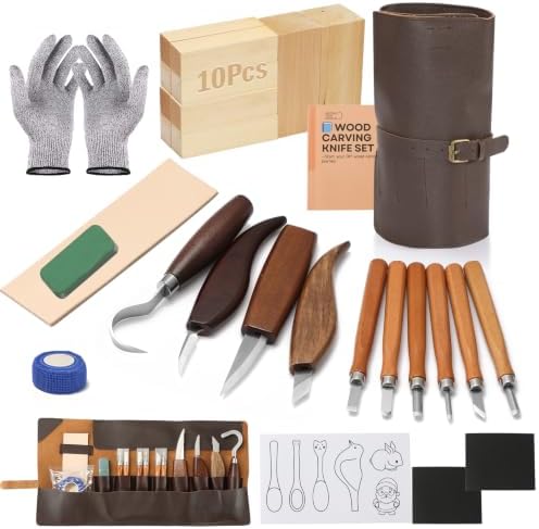 Wood Carving Kit for Beginners - 28Pcs Wood Carving Tools with Storage Bag by Ykall