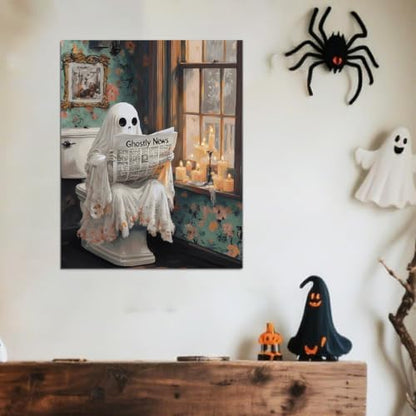 ICYANART Ghost Paint by Numbers Kit for Adults, Halloween Number Painting - Image 3