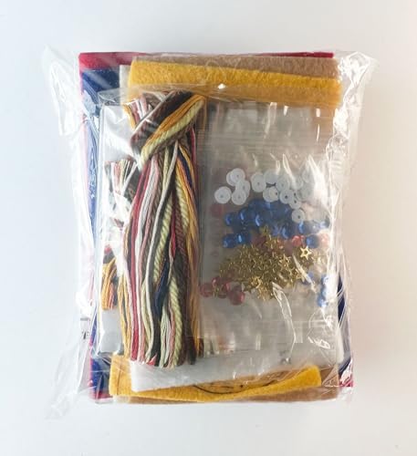 MerryStockings Felt Ornament Kit, Collectible Angels Series, DIY, Sequins, Beads, Embellishments, Step by Step Instructions and Each Angel has Multiple Skin Tone Options (Patriotic) - Image 4