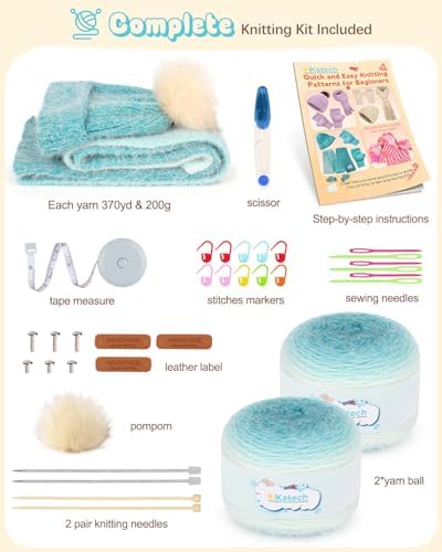 Katech Knitting Kit for Beginners Adults Kids-Beginners Knitting Kit - Image 6