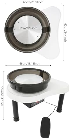 12.6in/32cm Pottery Wheel for Adult Electric Pottery Set with Foot Pedal - Image 2