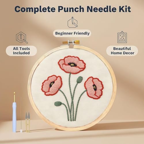 AohaiNova Punch Needle Kit for Adult Beginners,Punch Needling Water Lily - Image 2