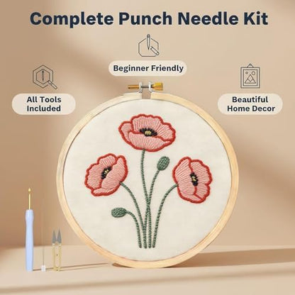 AohaiNova Punch Needle Kit for Adult Beginners,Punch Needling Water Lily - Image 2