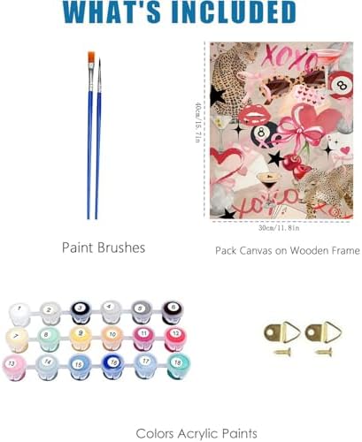 WUDWL Pink Bow Paint by Numbers Kit for Adults, Color By Numbers for Adults - Image 4