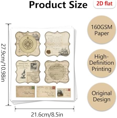 XINPOCUT Folio,Assembly Kit Mini Project,Folio Booklet Craft Kit, Junk Journal Kit, Scrapbooking Supplies, Journaling Decor, Mini Folio Writer Folder Project, Arts & Crafts Gifts - Image 5