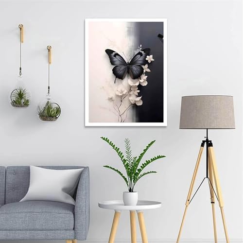 Hestarcul Paint by Numbers Kits for Adults,Flowers Paint by Numbers Kits on Canvas,Color by Number Easy DIY Acrylic Painting for Beginner，Home Wall Decoration and Gifts (Butterfly) - Image 7