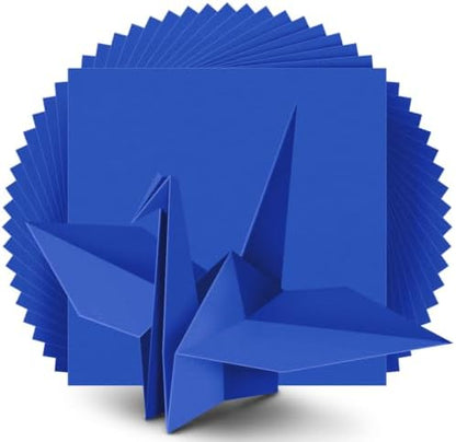 IOOLEEM Navy Blue Origami Paper, 200 Sheets, 6 Inch Square, Double Sided Colored Paper for DIY Crafts by IOOLEEM
