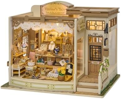 CUTEROOM DIY Miniature House Building Kit, Dollhouse Kit for Adults, Realistic Mini House Building Model Kit, Creative Crafts Home Decor Gift - Vitrine's Tale - Image 4