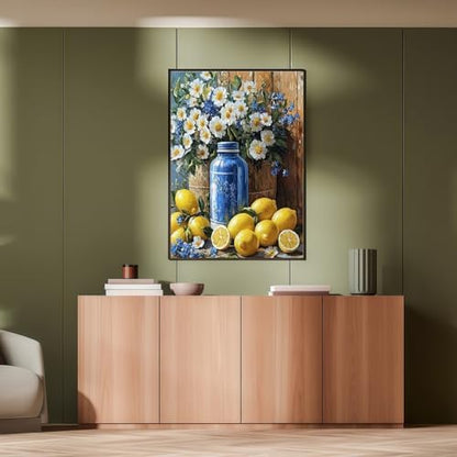 DOTSTART Paint by Numbers Kit for Adults,Lemons and Daisies Paint by Number for Adults,Acrylic Adults' Paint-by-Number Kits, DIY Easy Paint by Number Adult Canvas for Home Art Decor, 15.75X19.69 inch - Image 5