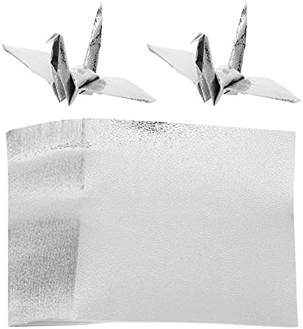 100pcs Single-sided pearlescent origami Square Origami Paper 10x10 white origami paper oragami paper glitter origami paper Crane Folding Paper origami cranes Christmas Japan child by Kisangel