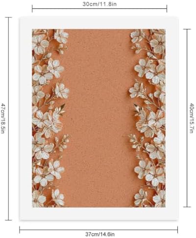 Paint by Numbers Kit for Adults Beginner Art Decor Orange Floral Frame - Image 2