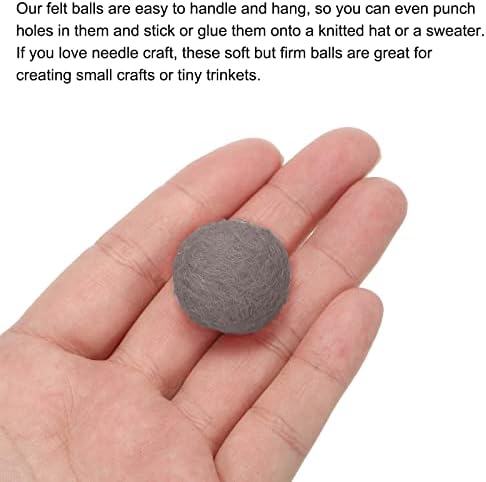 PATIKIL Wool Felt Balls Beads Wool Felting Pom 2cm 20mm Grey for Home Decor DIY Crafts Handcrafts Project Pack of 20 - Image 4