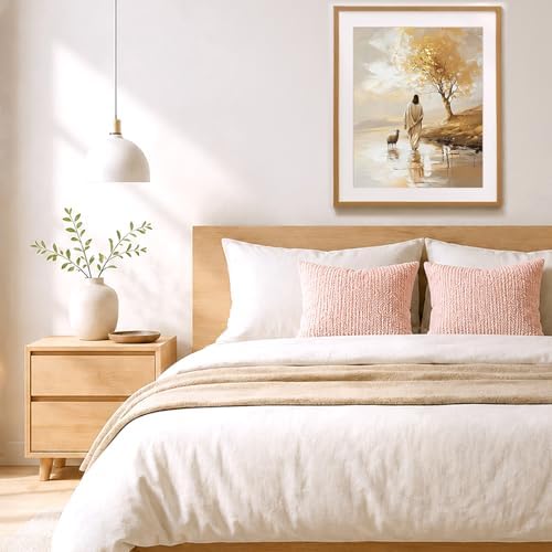 bitCNY Paint by Numbers for Adults, Jesus and Sheep DIY Acrylic Painting Kit, Christian Paint by Number Canvas Art with Golden Tree, Religious Home Wall Decor, 16x20 Inch - Image 6