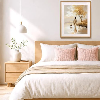 bitCNY Paint by Numbers for Adults, Jesus and Sheep DIY Acrylic Painting Kit, Christian Paint by Number Canvas Art with Golden Tree, Religious Home Wall Decor, 16x20 Inch - Image 6