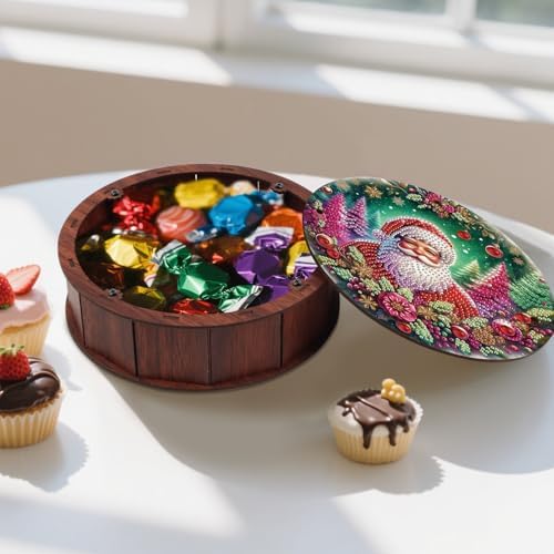 DIY Diamond Painting Fruit Bowl Storage Box, Santa Claus Rhinestone Decoration Tray Handmade Set, for Desktop Item Storage, Multifunctional Creative Craft Gift - Image 6