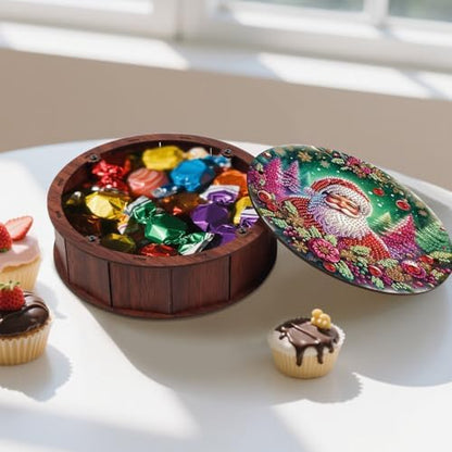 DIY Diamond Painting Fruit Bowl Storage Box, Santa Claus Rhinestone Decoration Tray Handmade Set, for Desktop Item Storage, Multifunctional Creative Craft Gift - Image 6