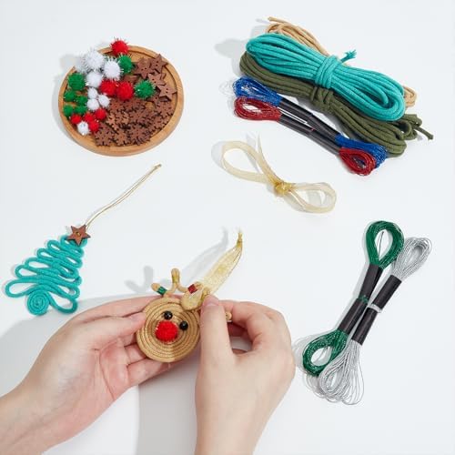 INFUNLY 8 Sets Boho Tree Macrame Kits DIY Christmas Elk Macrame Ornament for Adults BeginnerHanging with Instructions Christmas Handmade Macrame Hanging Kit for Holiday Wall Home Party Decor - Image 4