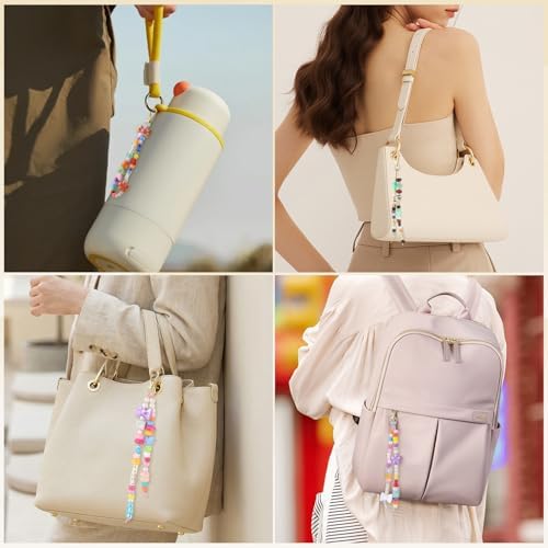 BESARME Beaded Keychain Making Kit, 372 Pcs, Colorful Alphabet Beads - Image 5