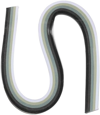 PATIKIL 120pcs Rainbow Quilling Strips Paper 3/16"(5mm) 21" Origami Paper Quilling Strip for Art DIY Hand Craft Christmas, Gradient Black by PATIKIL