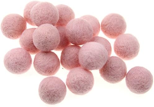 Zasy 30mm Needle Wool Felt Balls Foam Filled Wool Felt Pom Pom Home Decor DIY (Pink) - Image 4