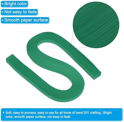 PATIKIL 360pcs Quilling Paper Strips Paper Flowers Quilling Kits 3/8"(10mm) Origami Paper for Adults Beginner Art Craft, 21"(54cm) Light Blackish Green - Image 3