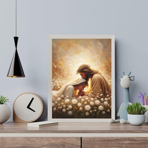 Jesus Hugging Woman Paint by Numbers Kit for Adults Beginner 16x20 inch - Image 4