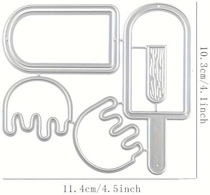 Lapoo Tool Metal Cutting Die for Scrapbooking - Durable, Cut Stencils for DIY Scrapbook Photo Album Decorative Paper Card, Card Making Supplies, Embossing (Ice Cream Shaker 4.5 x 4.1 in) - Image 4