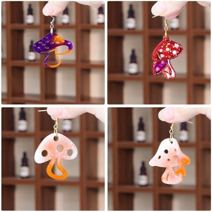 3 PCS Mushroom Earring Resin Molds for DIY Earrings Pendants Keychains - Image 2