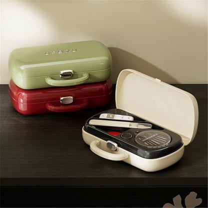 FKOG Retro Green Sewing Project Kit, 151 Pcs Sewing Kit with Portable Retro Hard-Shell Case, 18 Multicolor Thread Spools, Needles, Buttons, and Accessories (Used Green) - Image 4