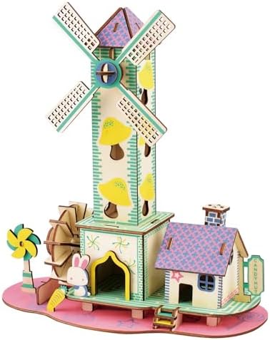 Log Cabin 3D Wooden House Puzzle,DIY Mini Building Model Kit，005 by Unknown