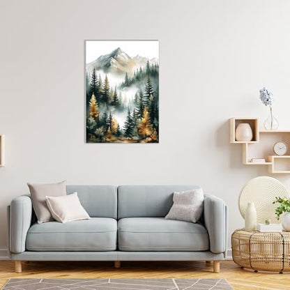 MAXBYE Forest Paint by Numbers Kit for Adults with Frame and Wooden Easel, Easy Painting Numbers Art Kits with Frame on Canvas, DIY Acrylic Painting Kit for Gift Home Wall Garden Decor 10×14 in - Image 5