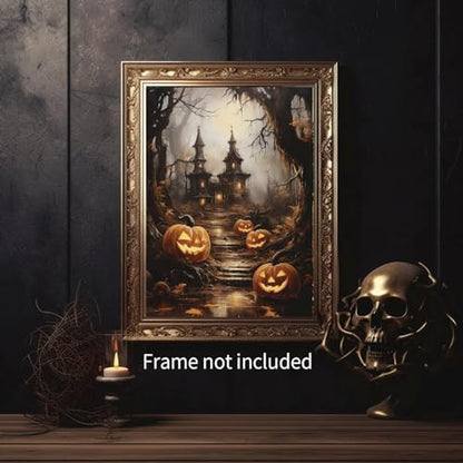AIBOERL Paint by Numbers Kit for Adults Beginner,Halloween House, 12X16In - Image 4