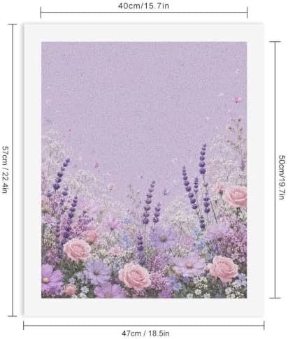 Paint by Numbers Kit for Adults Beginner Art Decor Lilac Rose Meadow - Image 3