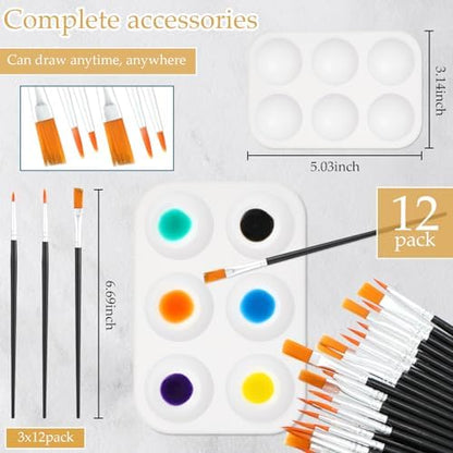 Ctosree 12 Sets Pre Drawn Canvas Kit for Painting,Couple,8 x 10 in - Image 4