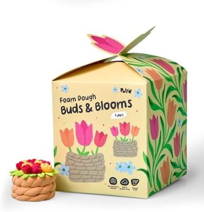 Pott’d Foam Dough Collectibles Air Dry Clay Kit for Adults, DIY Crafts Includes Clay Tools, Colourful Foam Clay, Guides for Mini Food Characters, Plant Projects and Date Night Creations by Pottd