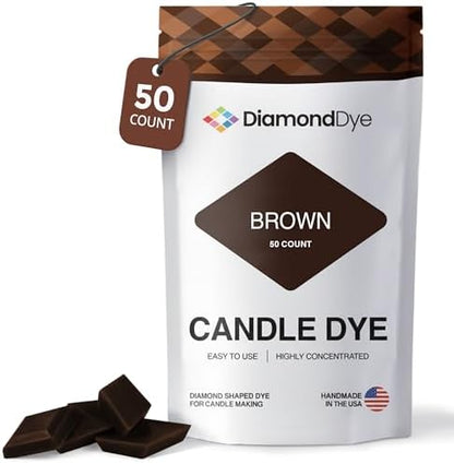 Brown Candle Dye Chips, Soy & Paraffin Candle Making, 50 Pack by Reddig-globyDiamondDye